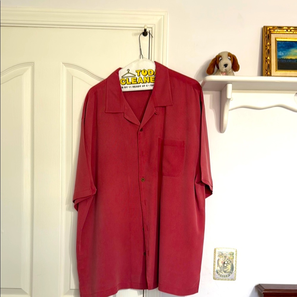 Tommy Bahama Red Silk Shirt